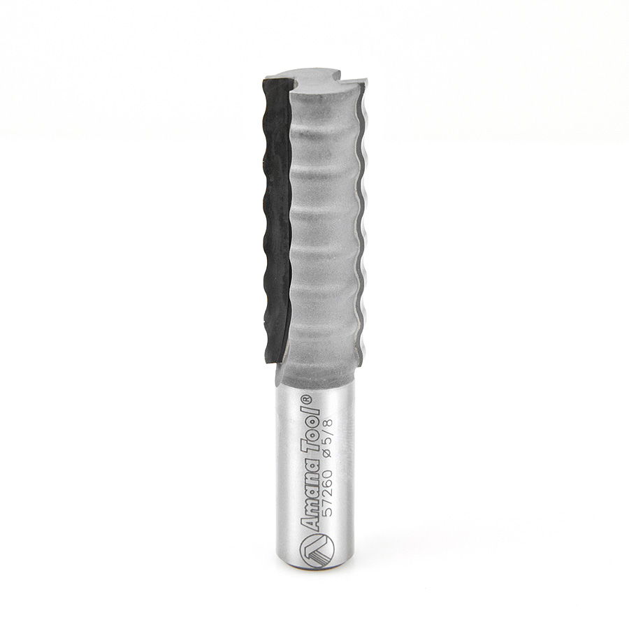 Amana 57260 Carbide Tipped Wavy Glue Joint Solid Surface 5/8 Dia x 1-13/16 x 1/2 Inch Shank