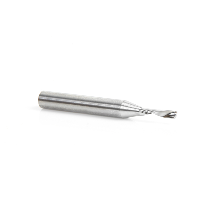 Amana 57307 Solid Carbide CNC Spiral 'O' Flute, Aluminum Cutting 3mm Dia x 12mm x 6mm Shank x 50mm Long Down-Cut Router Bit