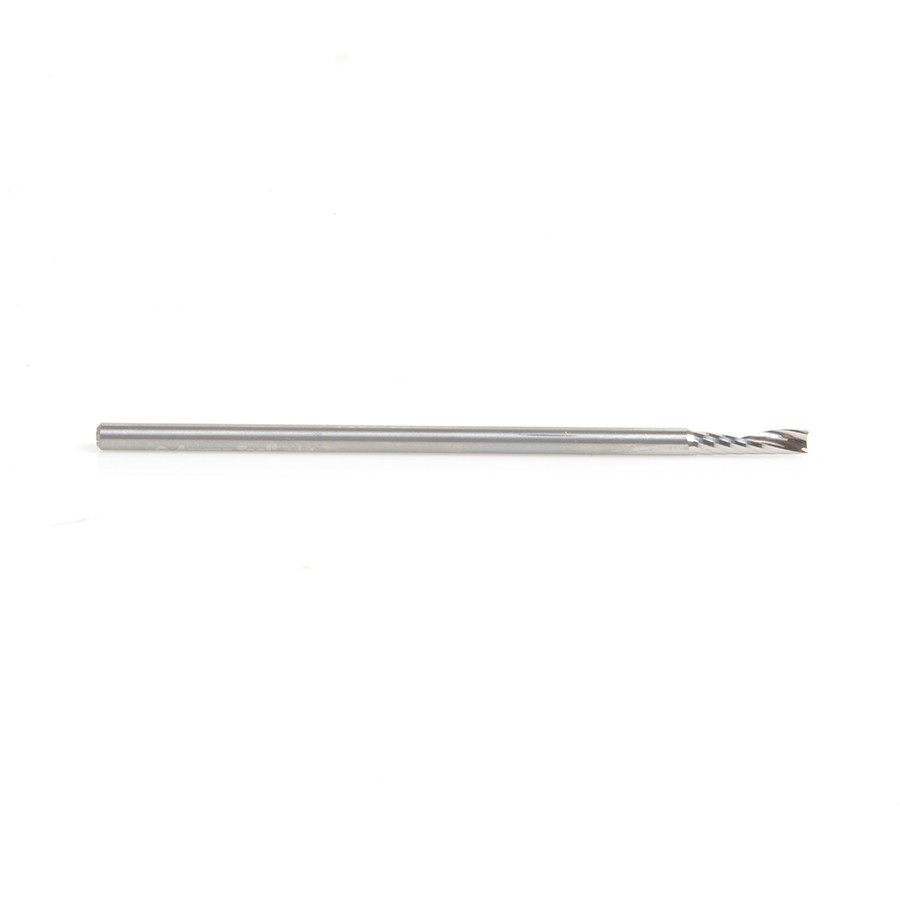 Amana 57310 Metric Solid Carbide CNC Spiral 'O' Single Flute, Plastic Cutting 2mm Dia x 8mm x 2mm Shank x 50mm Long Up-Cut Router Bit