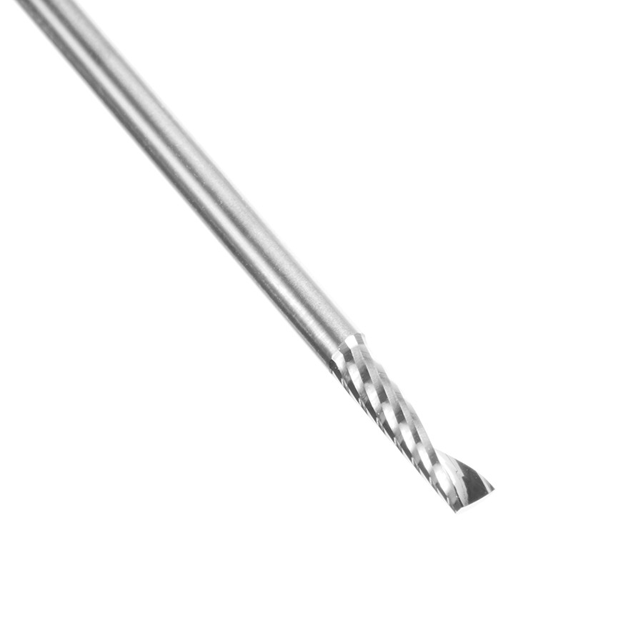 Amana 57310 Metric Solid Carbide CNC Spiral 'O' Single Flute, Plastic Cutting 2mm Dia x 8mm x 2mm Shank x 50mm Long Up-Cut Router Bit