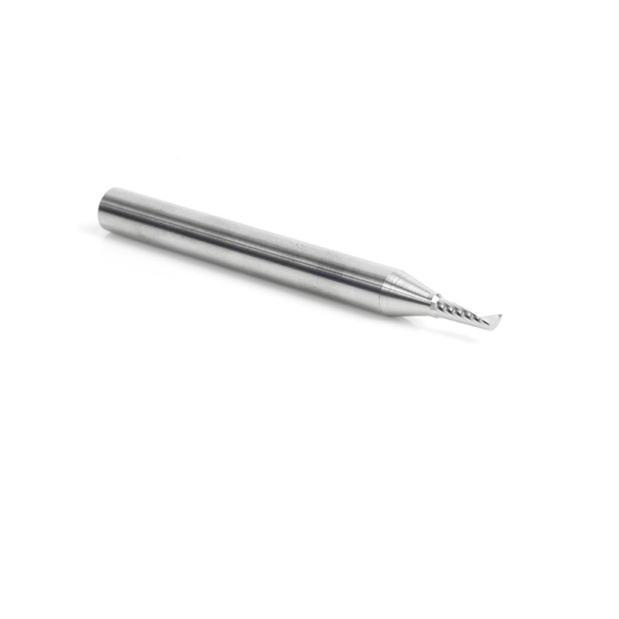 Amana 57315 Metric Solid Carbide CNC Spiral 'O' Single Flute, Plastic Cutting 3mm Dia x 8mm x 6mm Shank x 64mm Long Up-Cut Router Bit