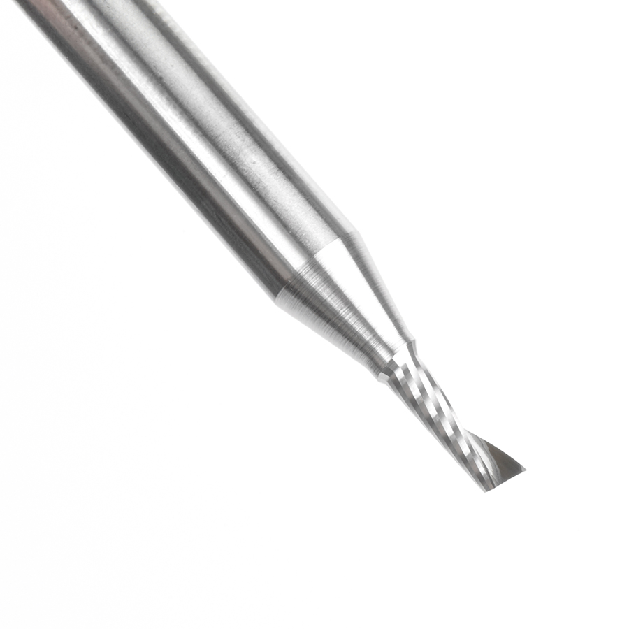Amana 57315 Metric Solid Carbide CNC Spiral 'O' Single Flute, Plastic Cutting 3mm Dia x 8mm x 6mm Shank x 64mm Long Up-Cut Router Bit