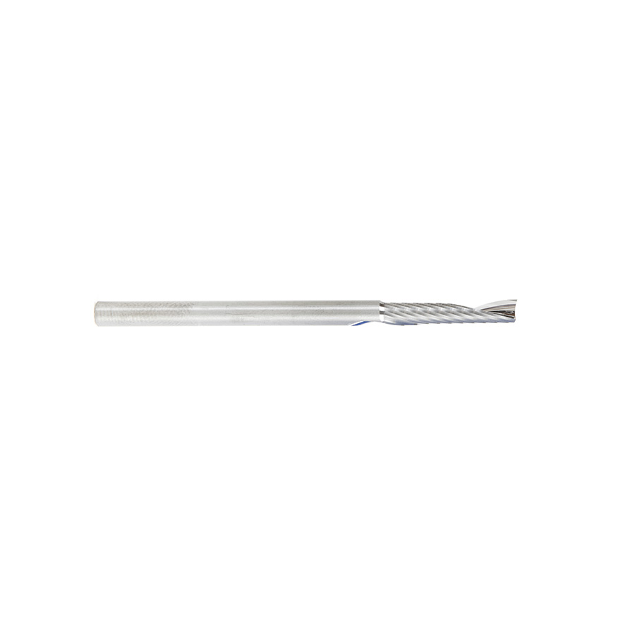 Amana 57318 Metric Solid Carbide CNC Spiral 'O' Single Flute, Plastic Cutting 4mm Dia x 20mm x 4mm Shank x 64mm Long Up-Cut Router Bit