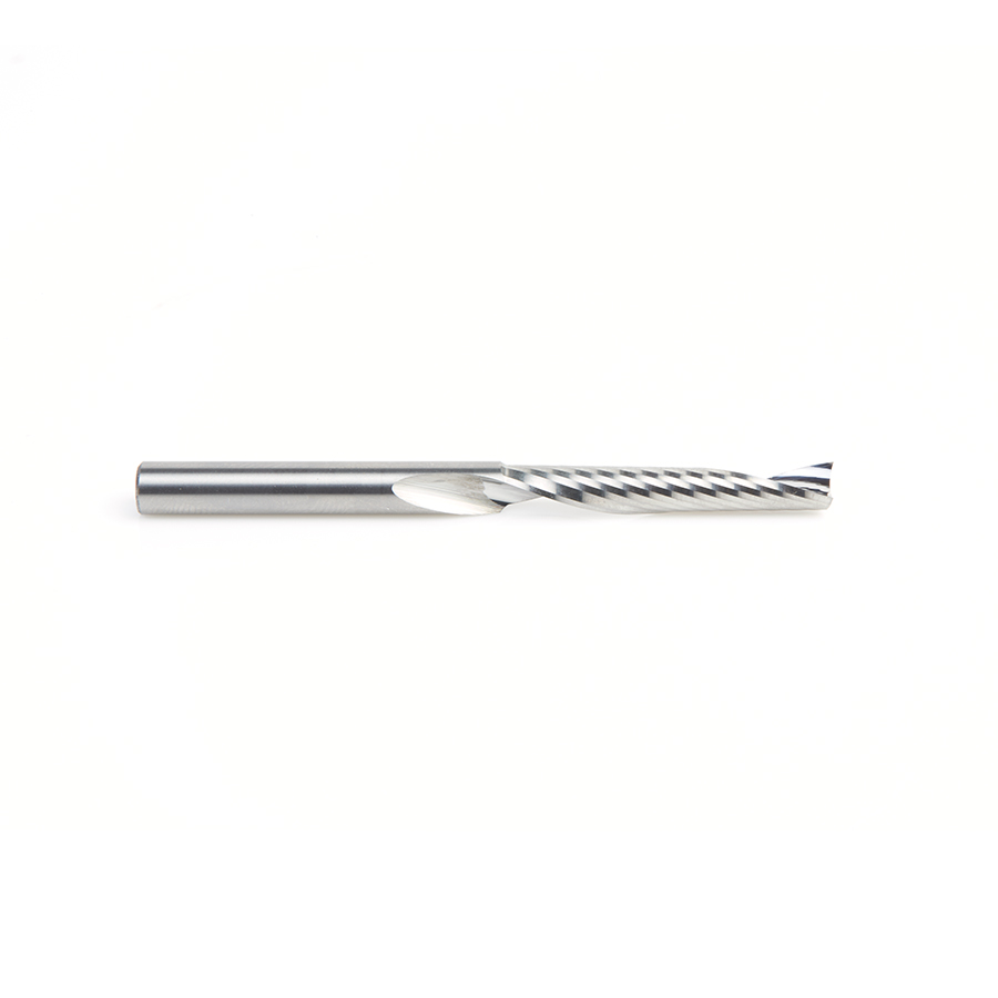 Amana 57322 Metric Solid Carbide CNC Spiral 'O' Single Flute, Plastic Cutting 5mm Dia x 30mm x 5mm Shank x 64mm Long Up-Cut Router Bit