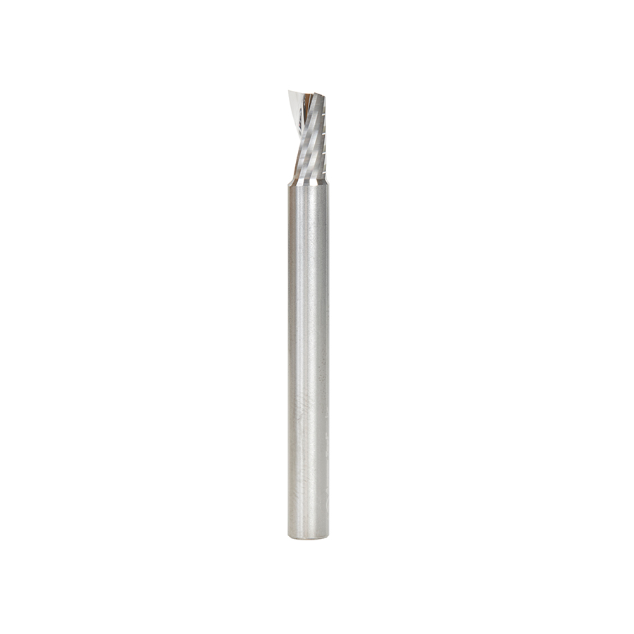 Amana 57324 Metric Solid Carbide CNC Spiral 'O' Single Flute, Plastic Cutting 6mm Dia x 12mm x 6mm Shank x 64mm Long Up-Cut Router Bit