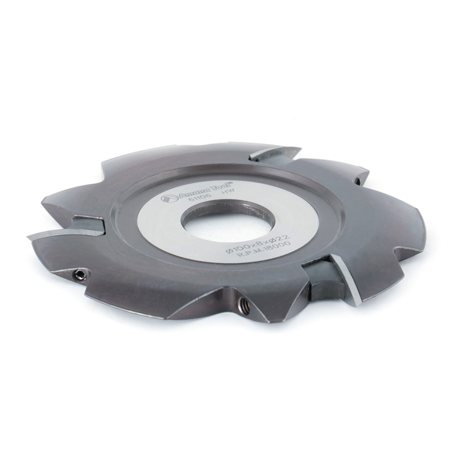 Amana 61106 Insert Carbide Lamello Resin Pocket 100mm Dia x 8mm x 22mm Bore