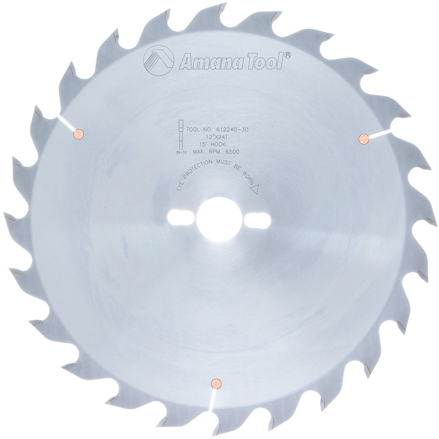 Amana 612240-30 Carbide Tipped Ripping Standard 12 Inch Dia x 24T FT, 18 Deg, 30mm Bore