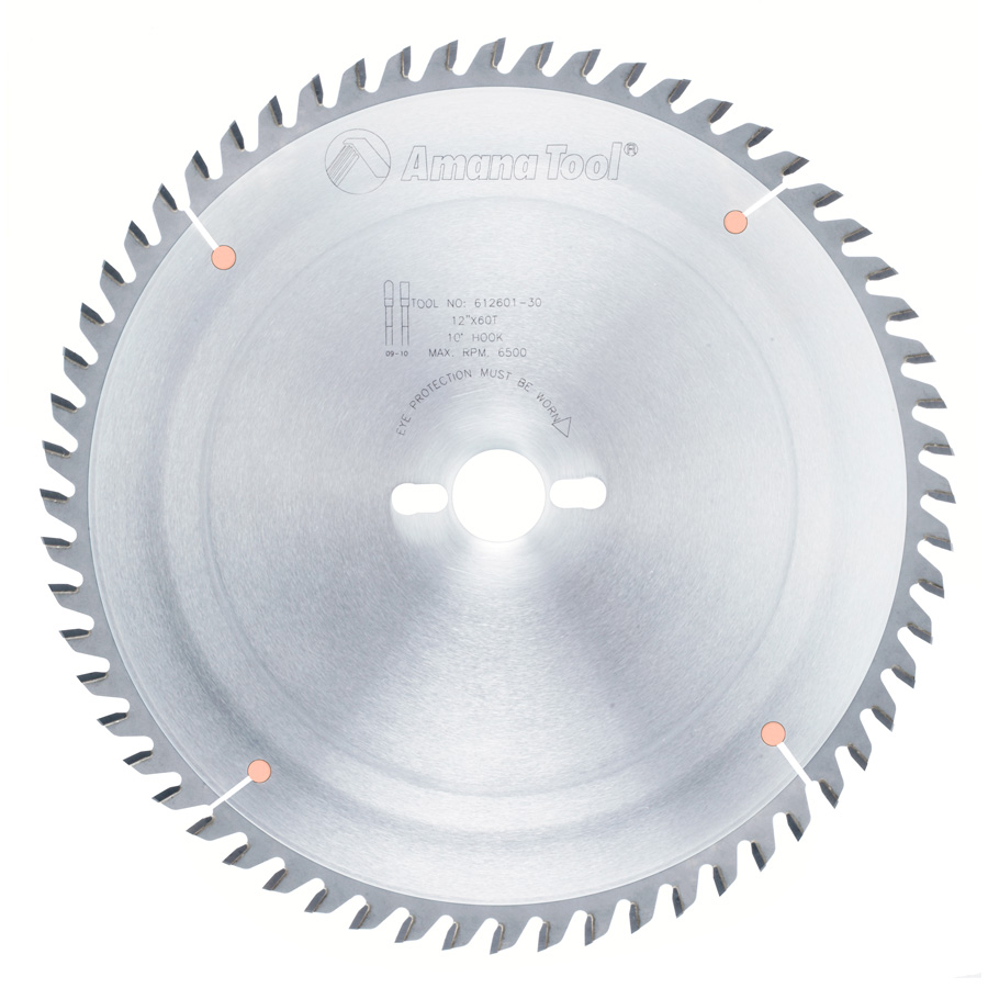 Amana 612601-30 Carbide Tipped Heavy Duty General Purpose 12 Inch Dia x 60T TCG, 10 Deg, 30mm Bore