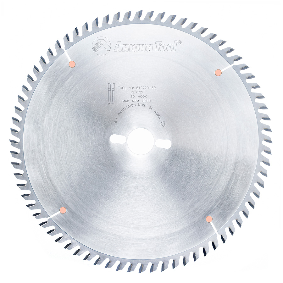 Amana 612720-30 Carbide Tipped Cut-Off and Crosscut 12 Inch Dia x 72T ATB, 10 Deg, 30mm Bore