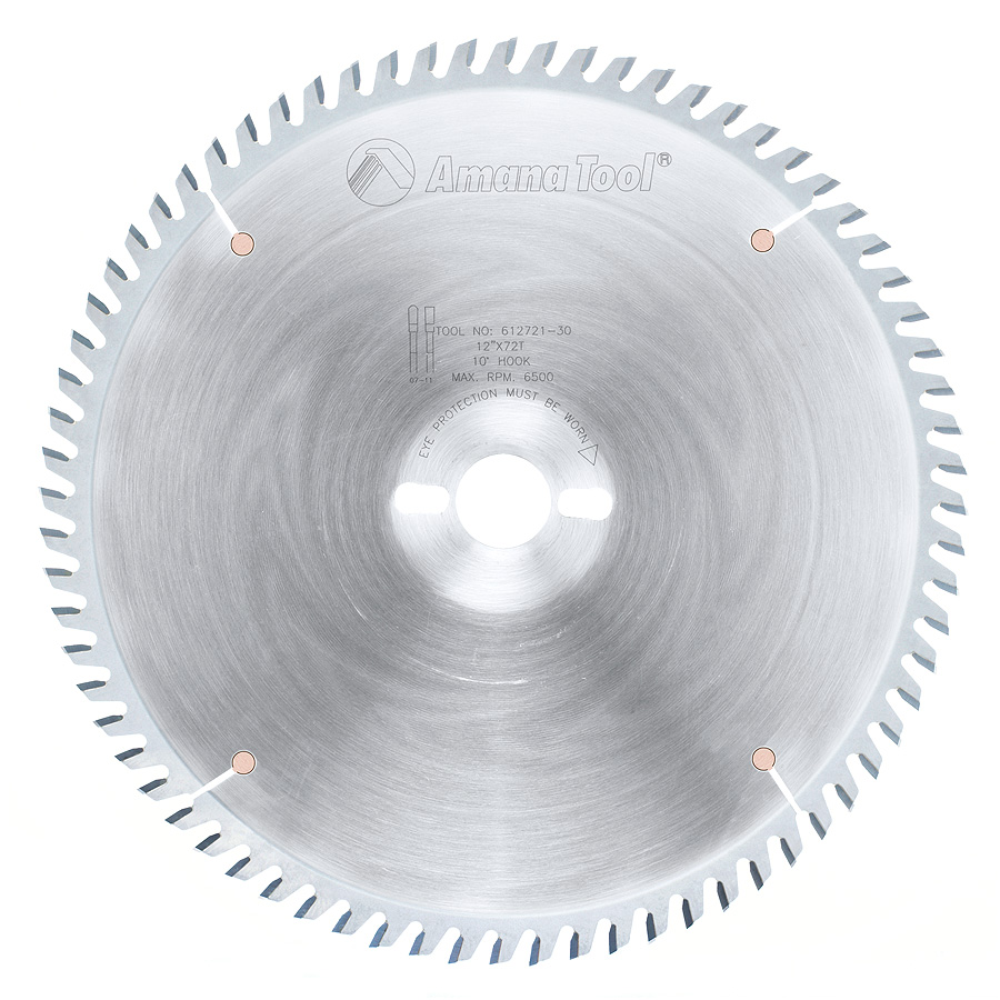Amana 612721-30 Carbide Tipped Heavy Duty General Purpose 12 Inch Dia x 72T TCG, 10 Deg, 30mm Bore