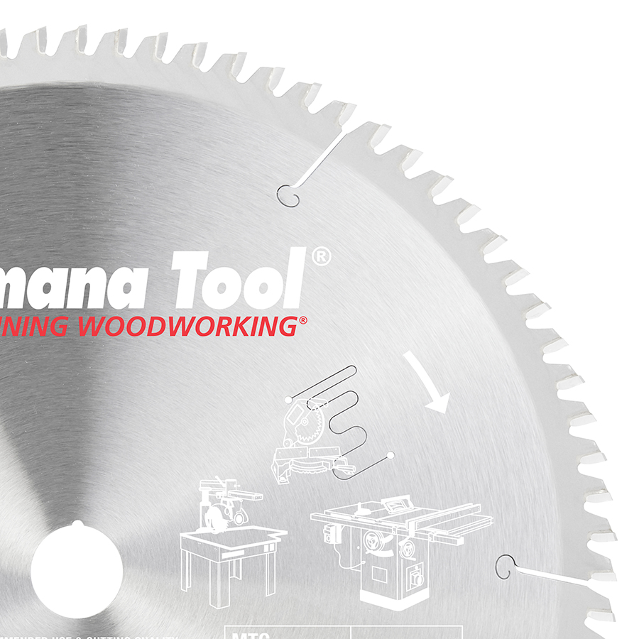 Amana 612841 Carbide Tipped Solid Surface 12 Inch Dia x 84T MTC, 0 D, 1 Inch Bore