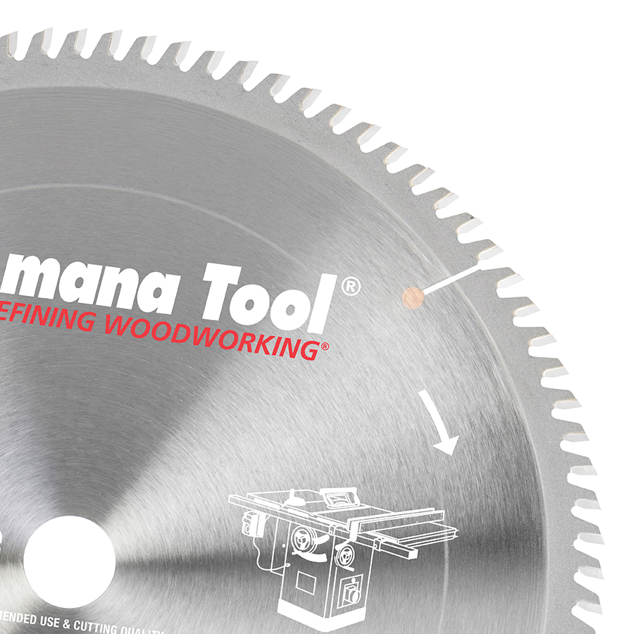 Amana 612960-TS Carbide Tipped Thin Kerf Miter 12 Inch Dia x 96T ATB, 10 Deg, 1 Inch Bore