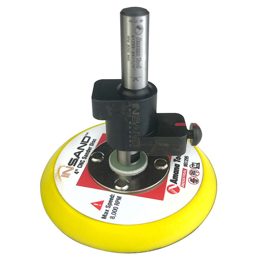 Amana 61299 IN-SAND, Dynamically Balanced Non-Random Orbital CNC Sander 1/2 Shank