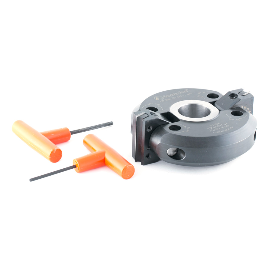 Amana 61306 Insert Carbide Steel Adjustable Chamfer -67.5 to +67.5 x 130mm (5-1/8) Dia x 50mm (2) x 1-1/4 Bore