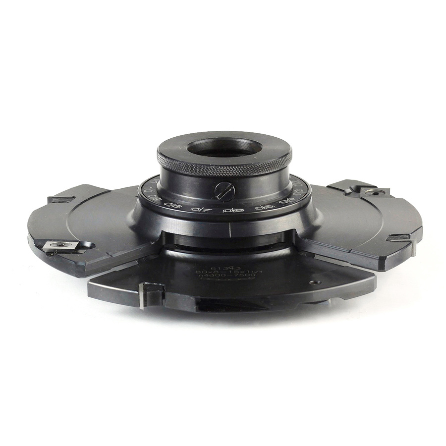 Amana 61343 Insert Carbide Adjustable Groove with Scorer & Ring Nut 180mm (7-1/16) Dia x 8 to 15mm (5/16 to 19/32) x 1-1/4 Bore