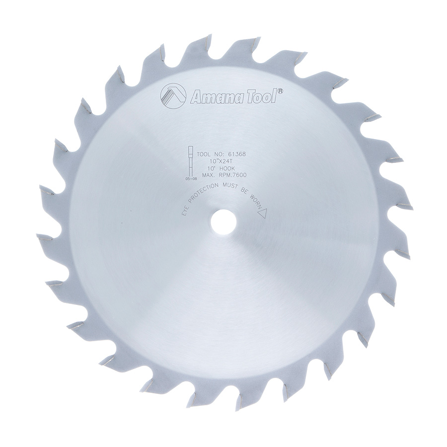 Amana 61368 Carbide Tipped Groover 10 Inch Dia x 24T FT, 12 Deg, 5/8 Bore