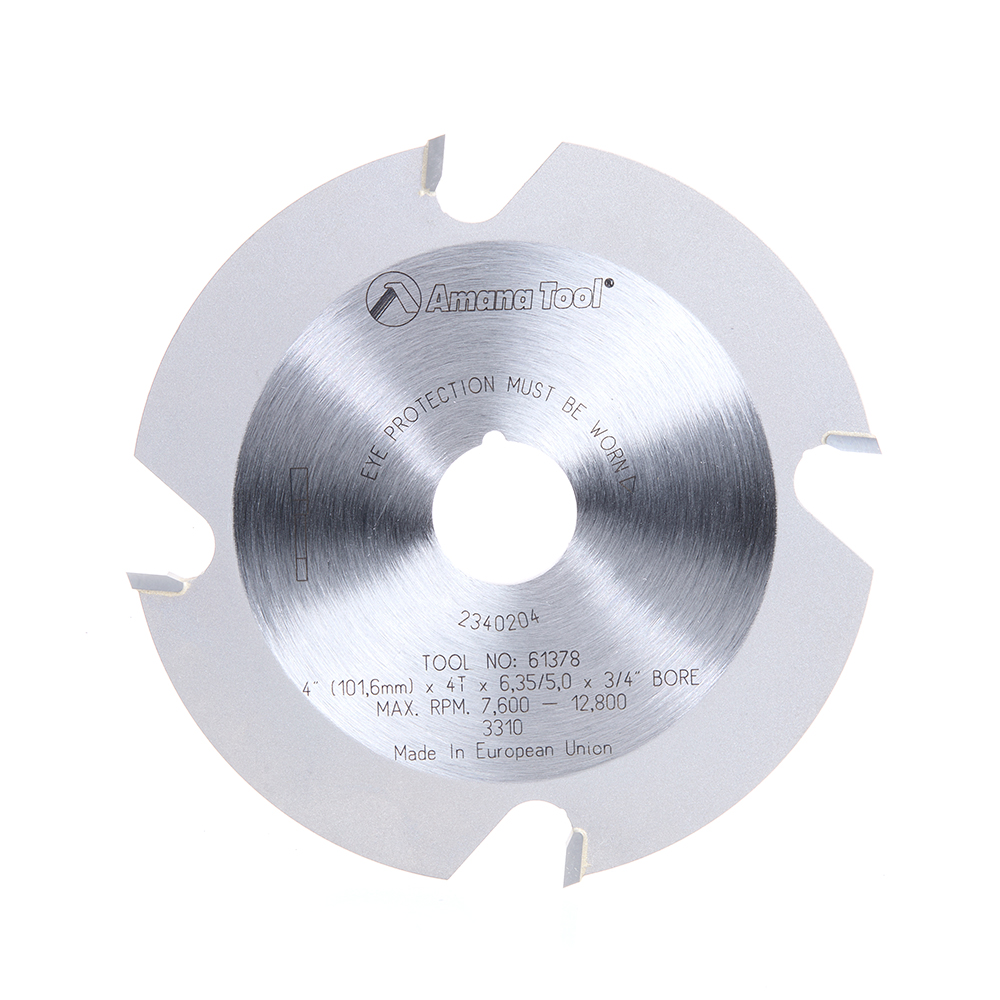 Amana 61378 Replacement Groover 4 Inch x 1/4 Kerf x 4 Teeth x 3/4 Bore for Adjustable Dado/Groover.