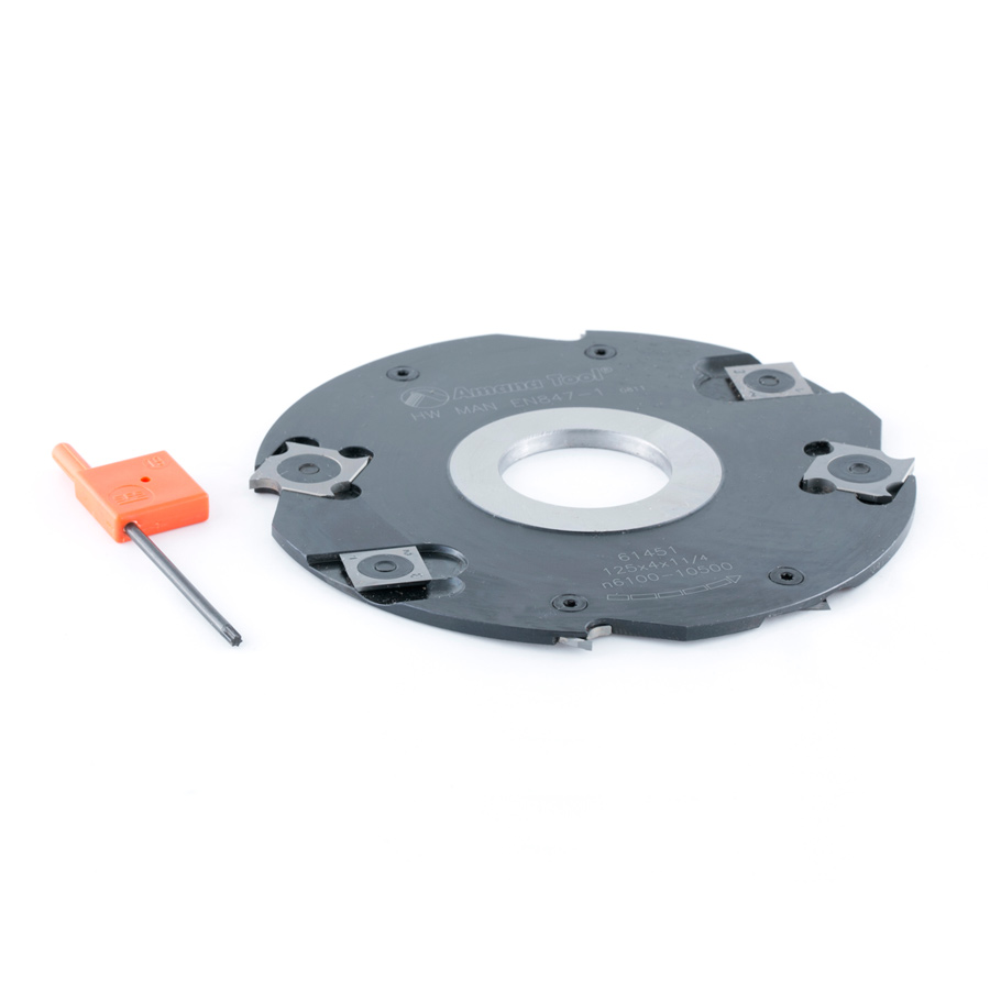 Amana 61451 Insert Carbide Grooving with Scorer 4mm (5/32) x 125mm (5) Dia x 1-1/4 Bore