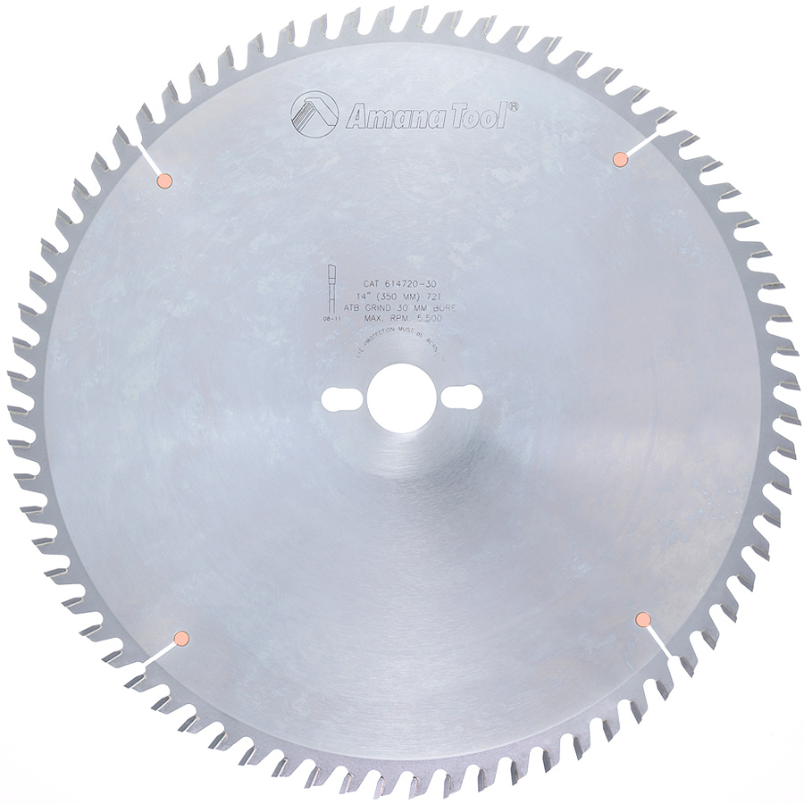 Amana 614720-30 Carbide Tipped Cut-Off and Crosscut 14 Inch Dia x 72T ATB, 10 Deg, 30mm Bore