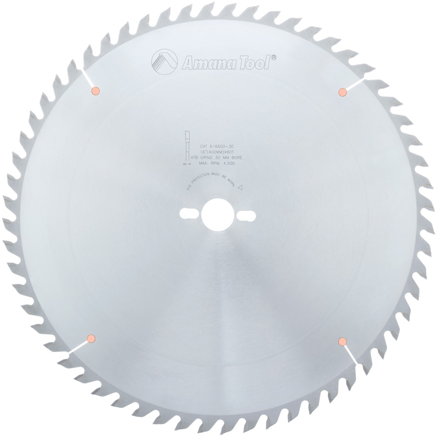 Amana 616600-30 Carbide Tipped General Purpose 16 Inch Dia x 60T ATB, 15 Deg, 30mm Bore