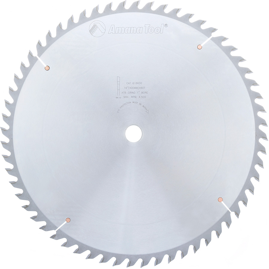 Amana 616600 Carbide Tipped General Purpose 16 Inch Dia x 60T ATB, 15 Deg, 1 Inch Bore