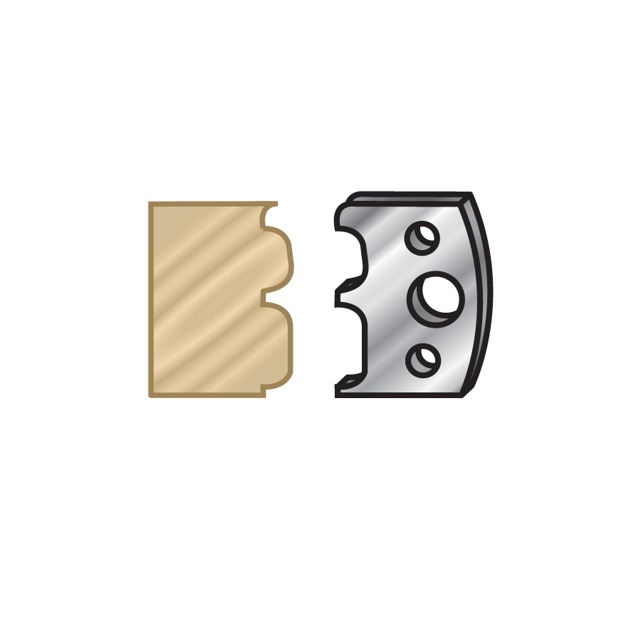 Amana 64F007 Pair of 40mm Steel Knives for Profile Pro Inserts