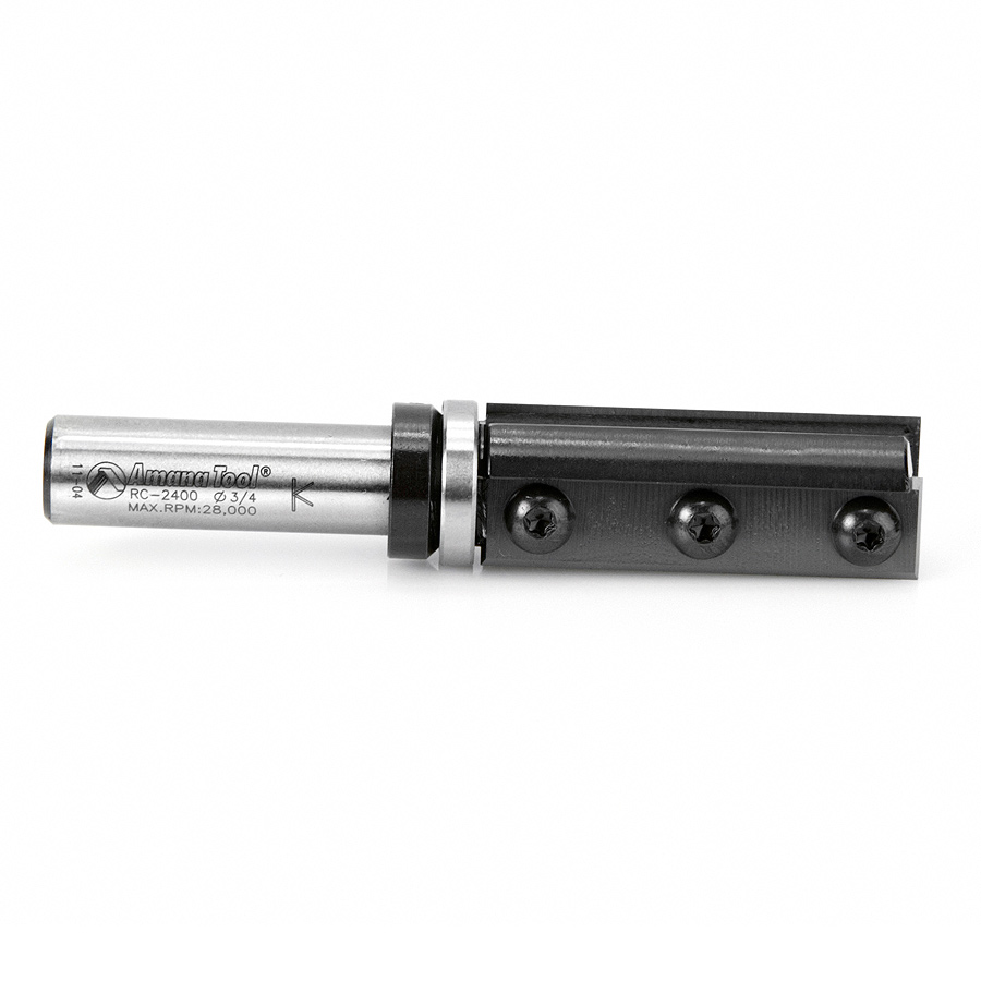 Amana RC-2400 Insert Solid Carbide Flush Trim Template 3/4 Dia x 50mm x 1/2 Inch Shank with Upper BB