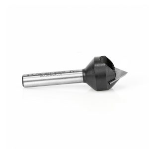 Amana RC-45711 In-Tech Insert Carbide V Groove 90 Deg x 11/16 D x 21/64 CH x 1/4 Inch SHK Single Flute Router Bit