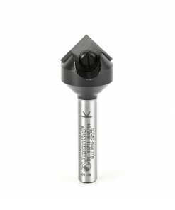 Amana RC-45711 In-Tech Insert Carbide V Groove 90 Deg x 11/16 D x 21/64 CH x 1/4 Inch SHK Single Flute Router Bit