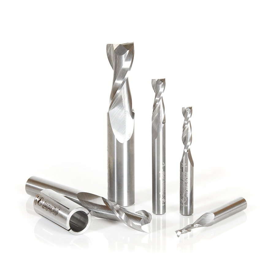 Amana AMS-120 5-Piece Up-Cut Spiral Router Bit Collection