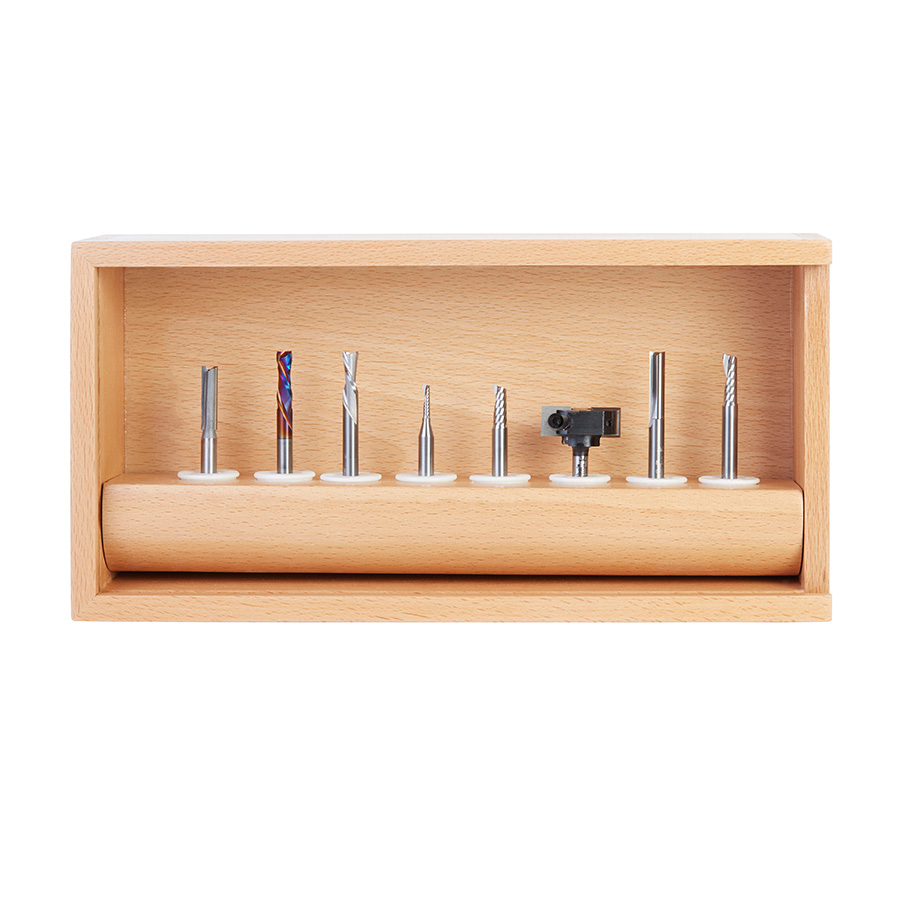 Amana AMS-164 8-Pc CNC Starter Router Bit Collection, 1/4 Inch Shank