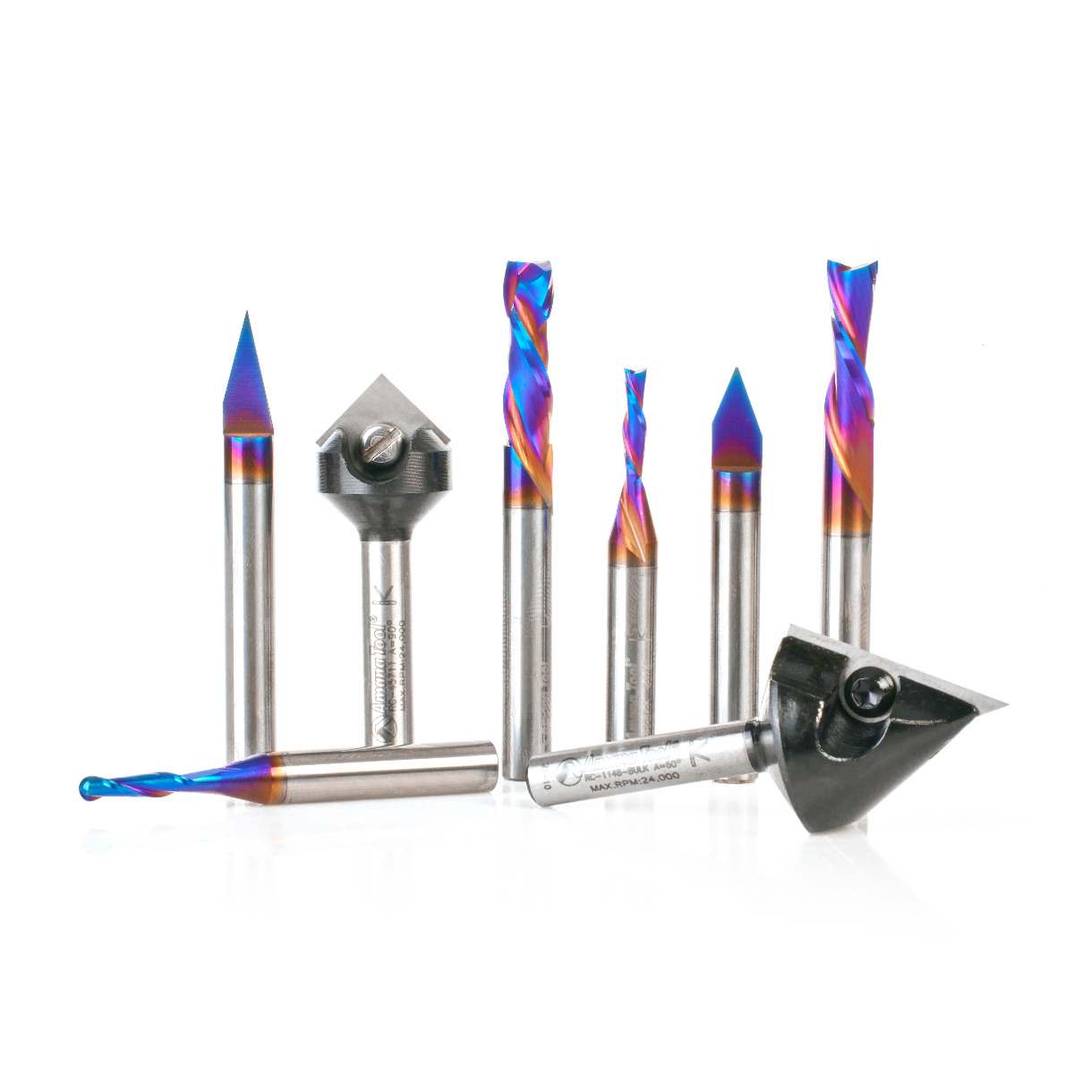 Amana AMS-228 8-Pc 3D Signmaker Set, 1/4 Inch Shank