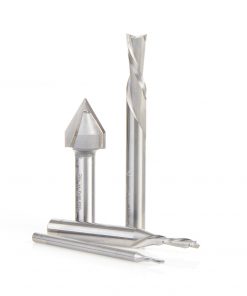 Amana AMS-294 4-Pc CNC General Purpose Set, 1/8 & 1/4 Inch Shank