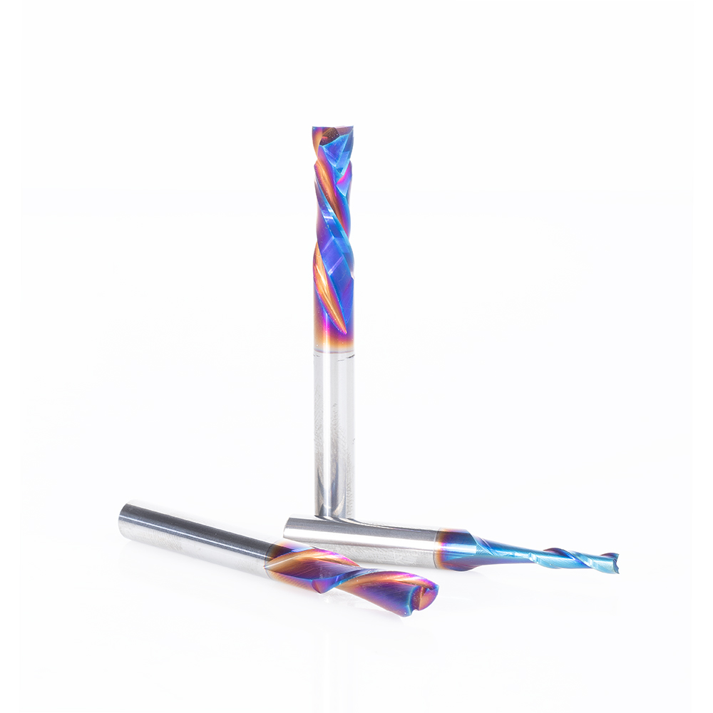 Amana AMS-330-K 3-Pc Spektra, Extreme Tool Life Coated CNC Cabinet Making with Custom Diameter Pin Holes Router Bit Pack
