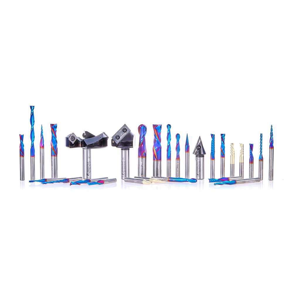 Amana AMS-CNC-28 28-Pc CNC General Purpose Starter Set II, Packed In Tanos Systainer Plastic Case, 1/4, 3/8, & 1/2 Inch Shank