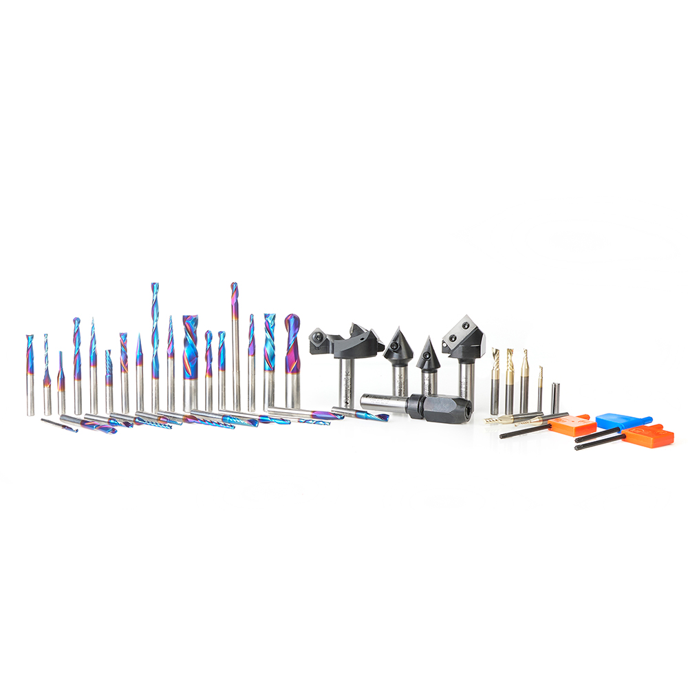 Amana AMS-CNC-40 40-Pc Master CNC Router Bit Collection, Packed In Tanos Systainer Plastic Case, 1/4 & 1/2 Inch Shank