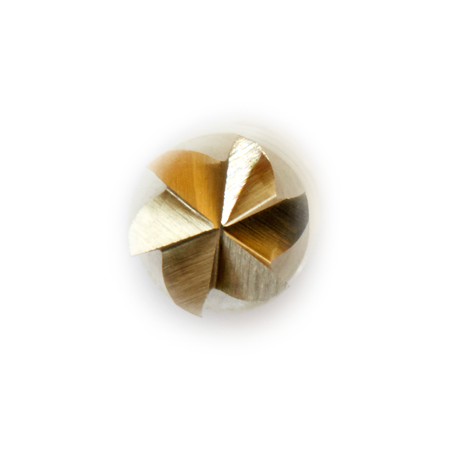 Amana BURS-082NF Solid Carbide Cylindrical Shape with End Cut 1/4 Dia x 5/8 x 1/4 Shank Non-Ferrous ZrN Coated SB Burr Bit for Die-Grinders