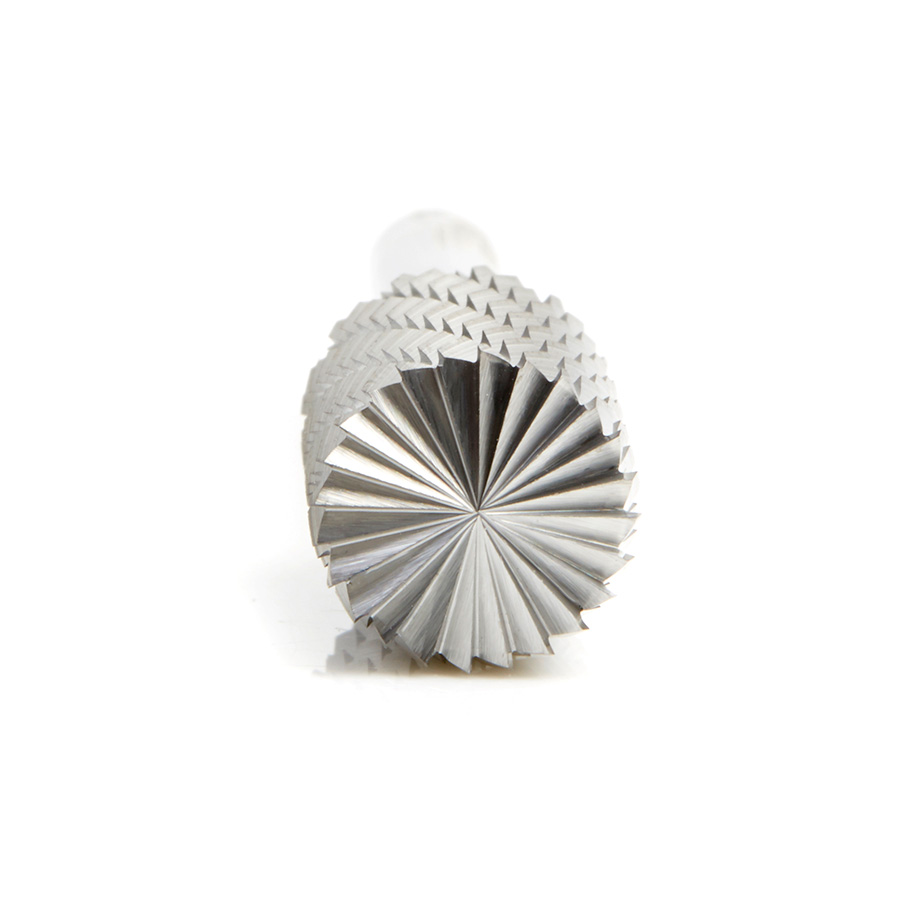 Amana BURS-088 Solid Carbide Cylindrical Shape with End Cut 1/2 Dia x 1 x 1/4 Shank Double Cut SB Burr Bit for Die-Grinders