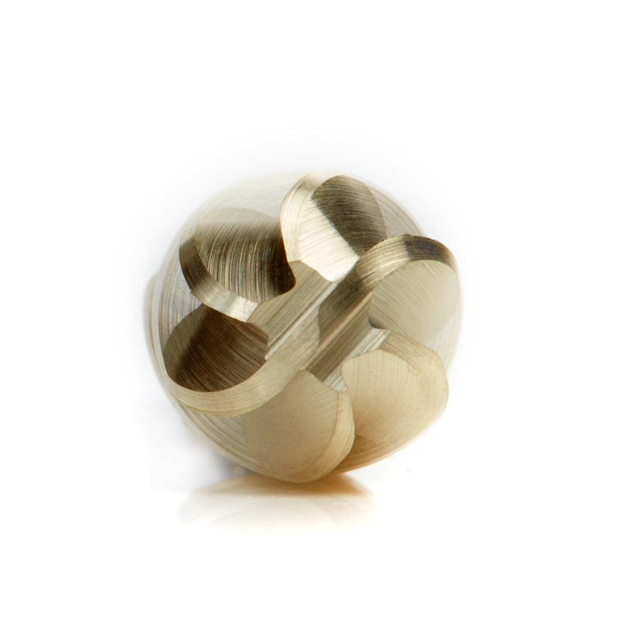 Amana BURS-122NF Solid Carbide Radius Cylinder Shape 3/8 Dia x 3/4 x 1/4 Shank Non-Ferrous ZrN Coated SC Burr Bit for Die-Grinders