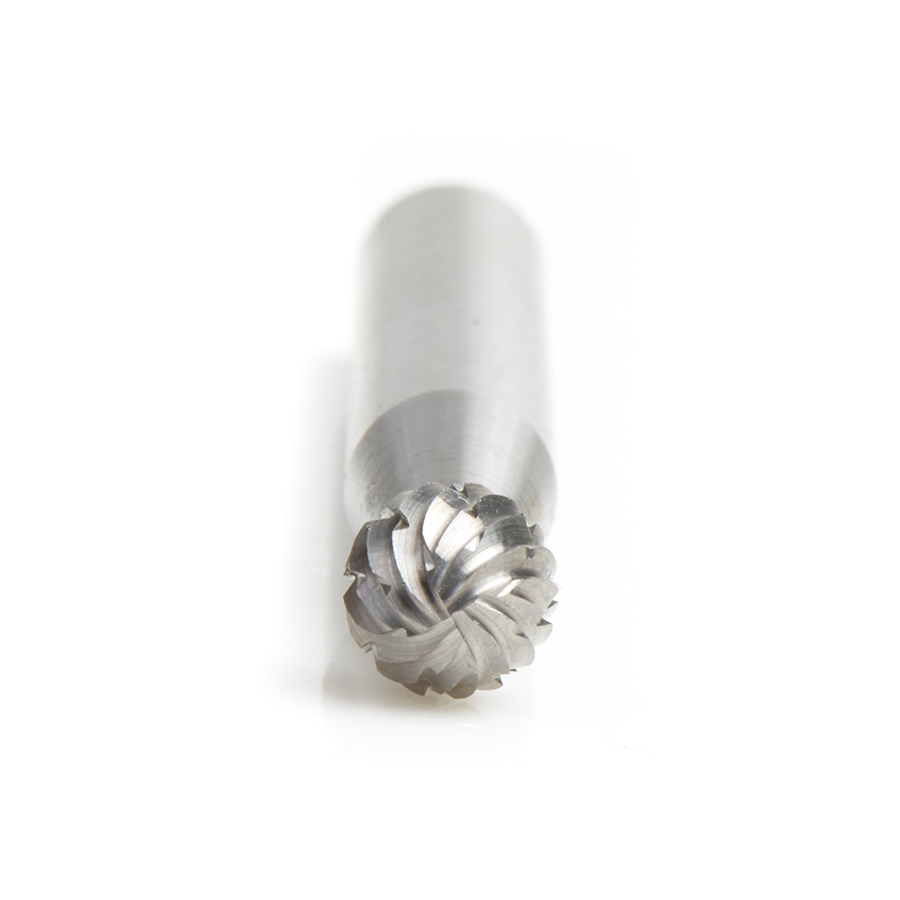 Amana BURS-152 Solid Carbide Ball Shape 1/4 Dia x 7/32 x 1/4 Shank Double Cut SD Burr Bit for Die-Grinders