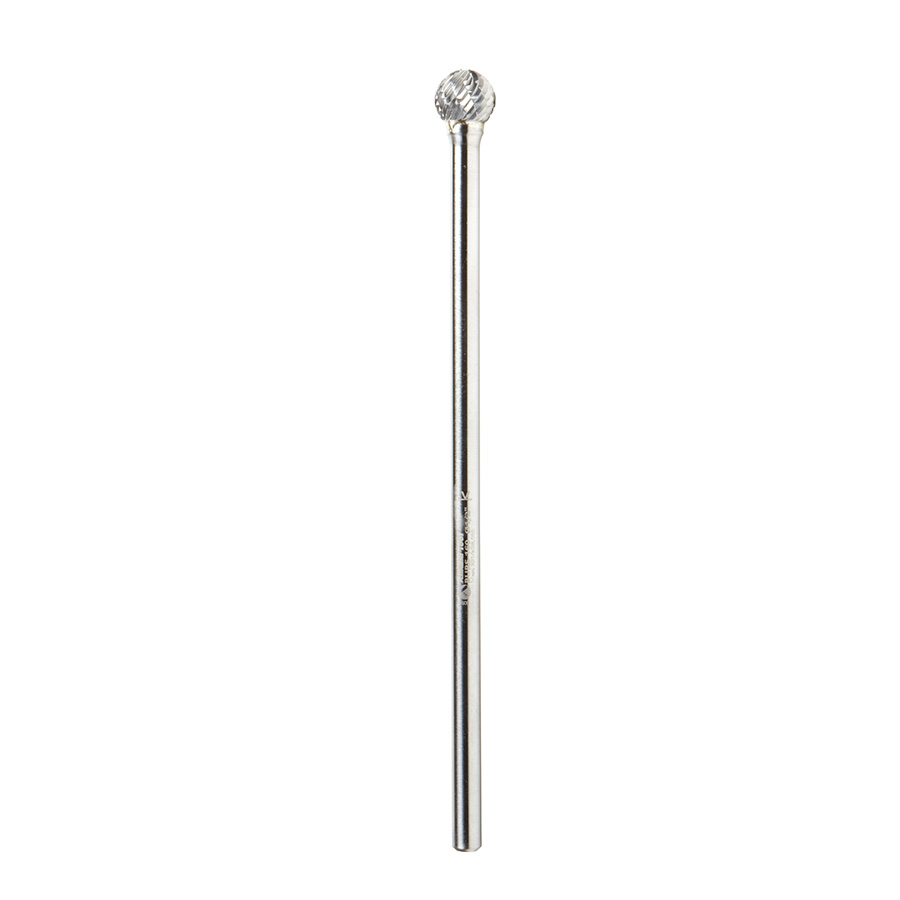 Amana BURS-160 Solid Carbide Ball Shape 1/2 Dia x 7/16 x 1/4 Shank Double Cut SD Burr Bit for Die-Grinders