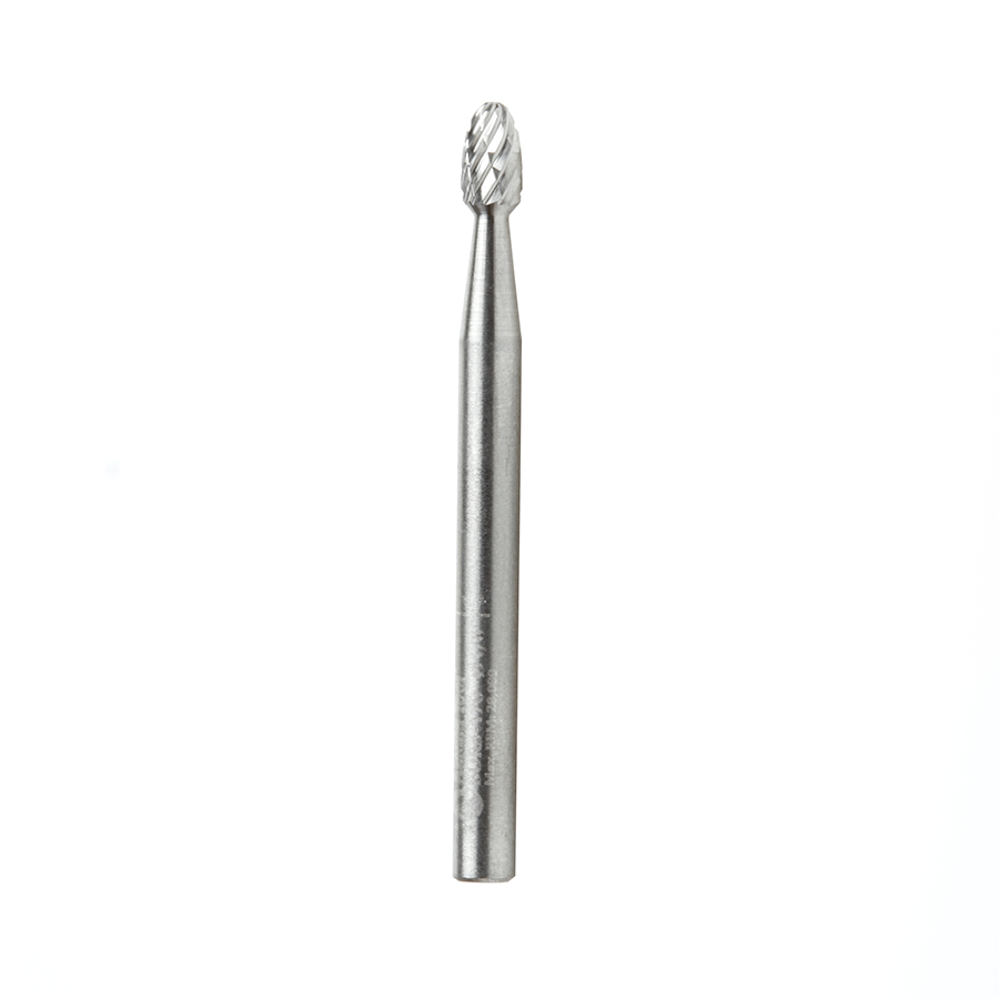 Amana BURS-170 Solid Carbide Oval Shape 1/8 Dia x 7/32 x 1/8 Shank Double Cut SE Burr Bit for Die-Grinders