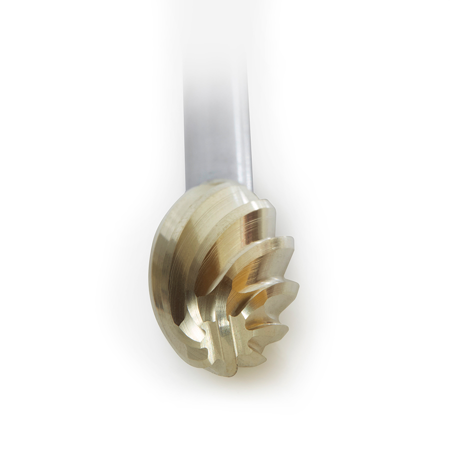 Amana BURS-178NF Solid Carbide Oval Shape 1/2 Dia x 7/8 x 1/4 Shank Non-Ferrous ZrN Coated SE Burr Bit for Die-Grinders