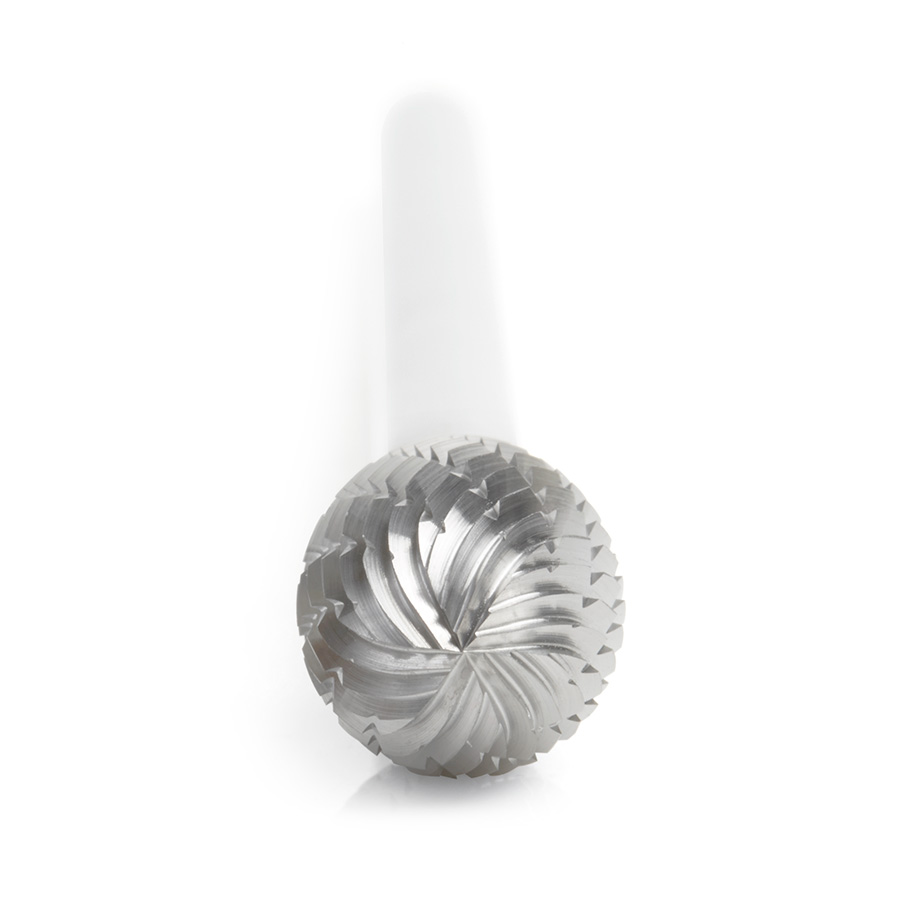 Amana BURS-180 Solid Carbide Oval Shape 1/2 Dia x 7/8 x 1/4 Shank Double Cut SE Burr Bit for Die-Grinders