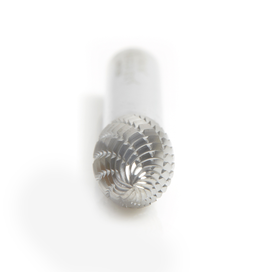 Amana BURS-204 Solid Carbide Flame Shape 5/16 Dia x 3/4 x 1/4 Shank Double Cut SH Burr Bit for Die-Grinders