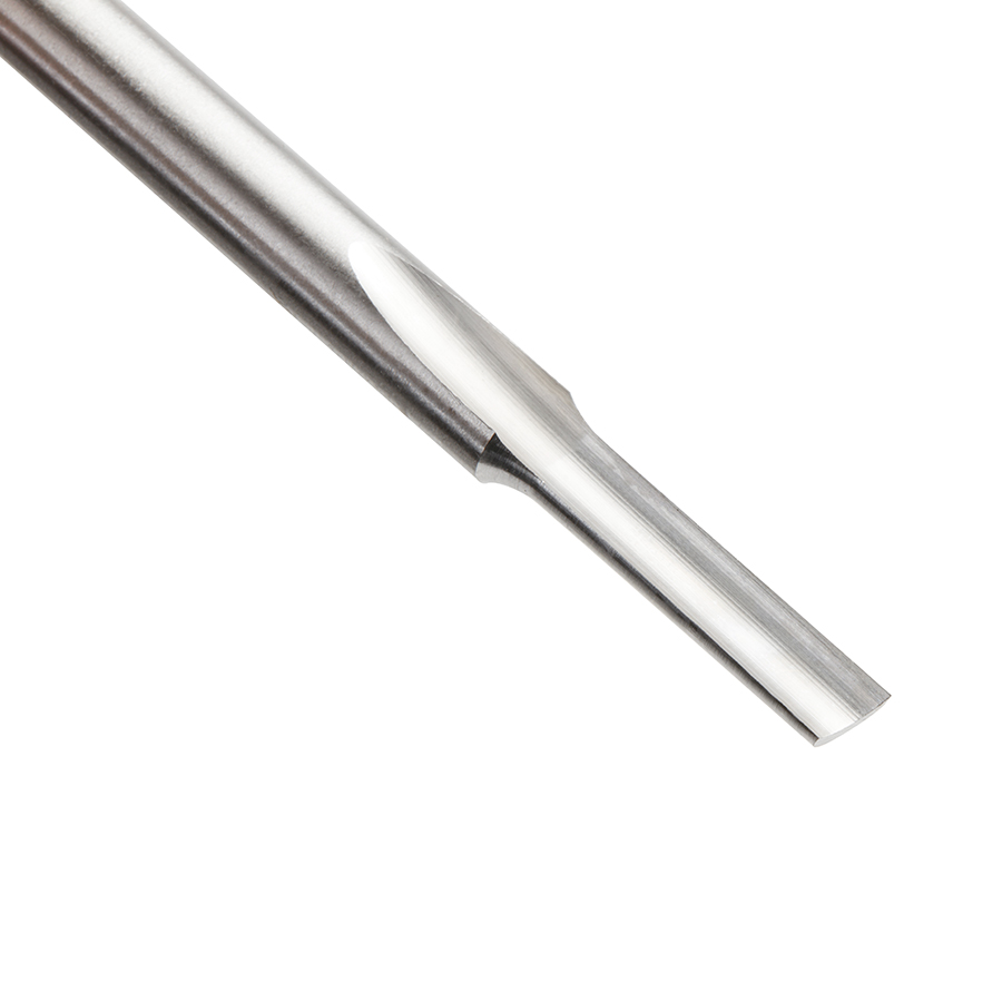 Amana HSS1503 HSS Single Straight 'O' Flute Plastic Cutting 3/16 Dia x 3/4 x 1/4 Inch Shank