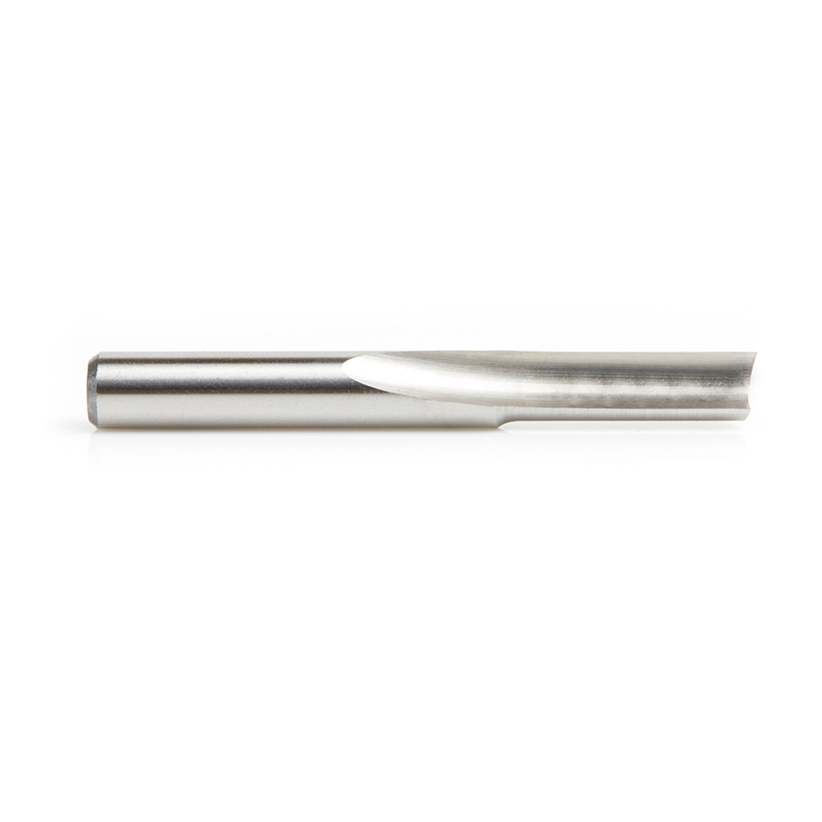 Amana HSS1504 HSS Single Straight 'O' Flute Plastic Cutting 1/4 Dia x 3/4 x 1/4 Inch Shank