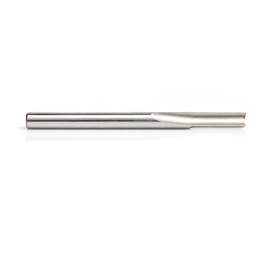 Amana HSS1505 HSS Single Straight 'O' Flute Plastic Cutting 1/4 Dia x 3/4 x 1/4 Inch Shank