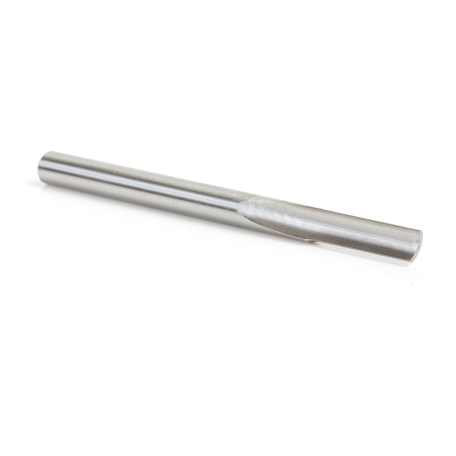 Amana HSS1505 HSS Single Straight 'O' Flute Plastic Cutting 1/4 Dia x 3/4 x 1/4 Inch Shank