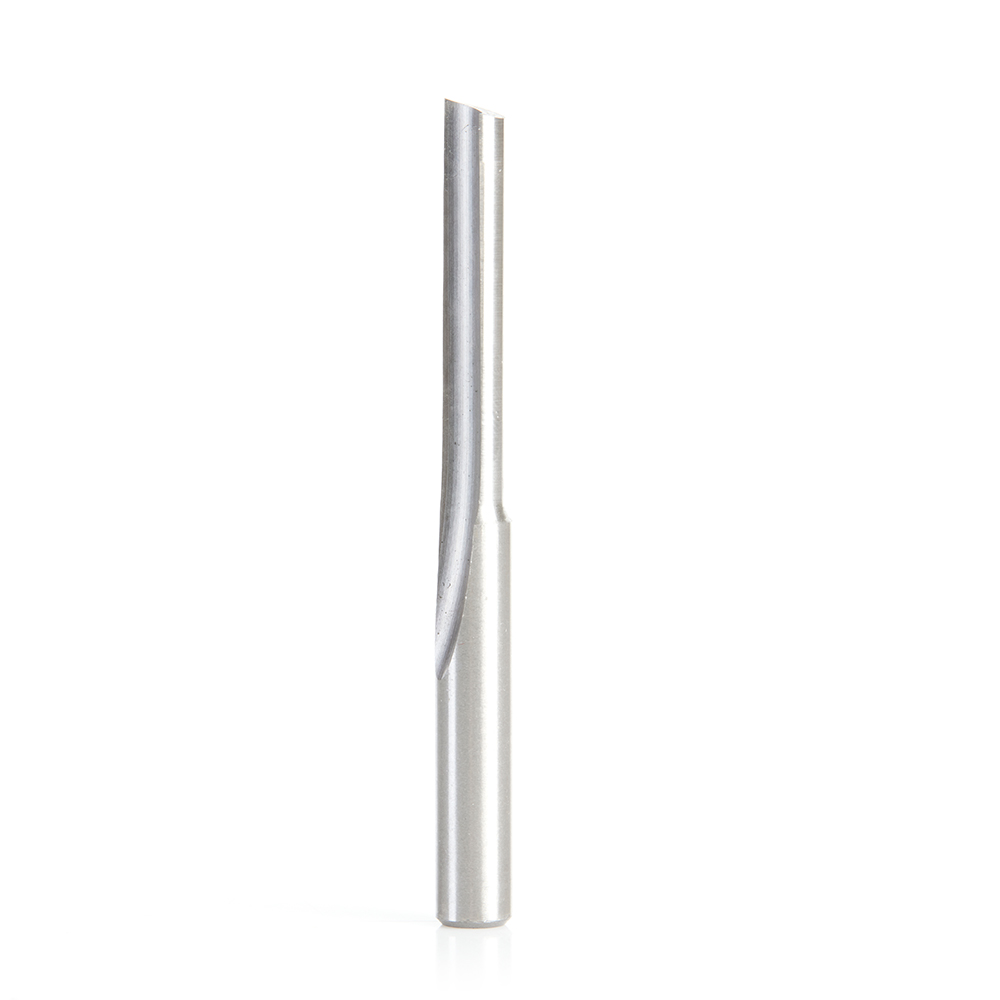 Amana HSS1508 HSS Single Straight 'O' Flute Plastic Cutting 1/4 Dia x 1-1/4 x 1/4 Inch Shank